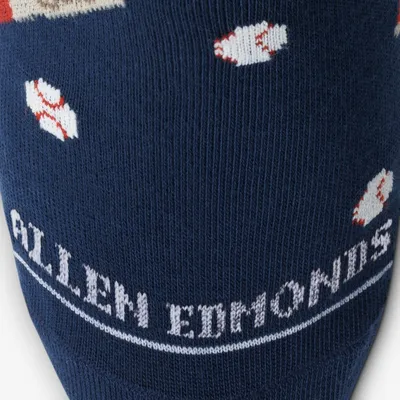 Navy Baseball Pattern Socks