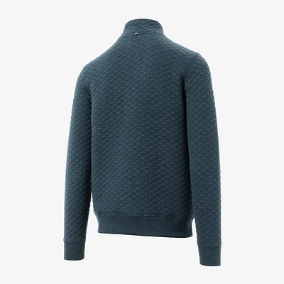 Billy Reid Diamond Quilted Half-zip Sweatshirt