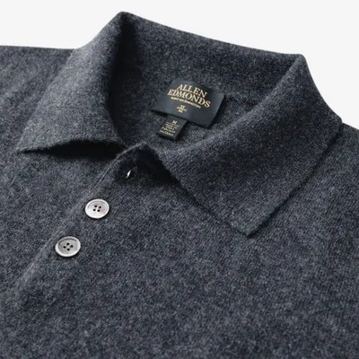 Cashmere Long-sleeve Sweater Polo