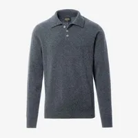 Cashmere Long-sleeve Sweater Polo