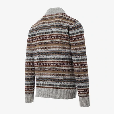 Schott® N.Y.C. Fairisle Quarter Zip Sweater