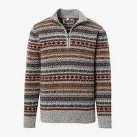 Schott® N.Y.C. Fairisle Quarter Zip Sweater