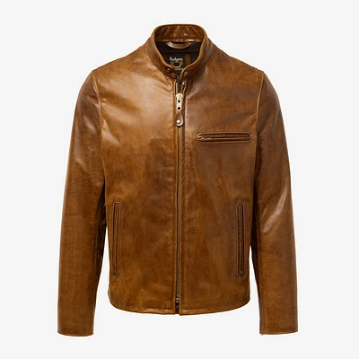 Schott® N.Y.C. X Allen Edmonds Café Racer 2.0 Leather Jacket