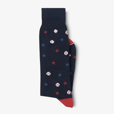 Baseball Star Dress Socks