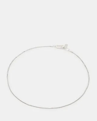 AllSaints Box Chain Fine Sterling Silver Necklace,, Silver, Size: One Size