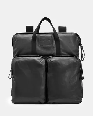 AllSaints Force Leather Backpack,, Black, Size: One Size