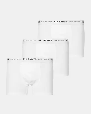 AllSaints Underground Logo Boxers 3 Pack,, Size: