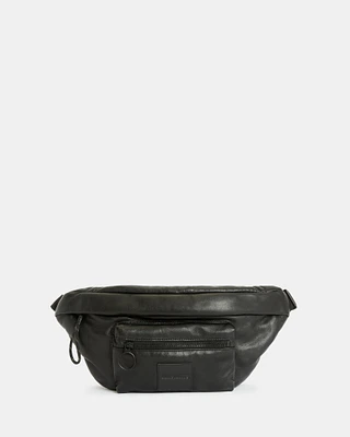 AllSaints Ronin Leather Bum Bag,, Black, Size: One Size