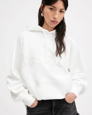 AllSaints Talon Biggy Oversized Hoodie,, Optic White, Size: