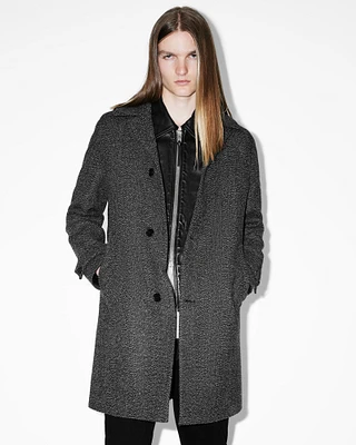 AllSaints Fincher Herringbone Cashmere Blend Coat,, Size: