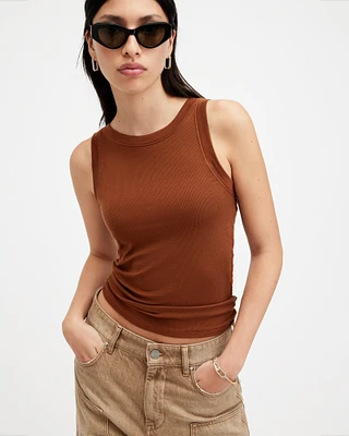 AllSaints Rina Crew Neck Sleeveless Tank Top,, Size: