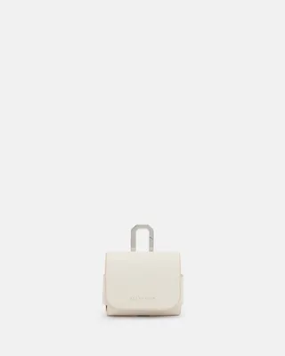 AllSaints Airpod Leather Case,, Desert White, Size: One Size