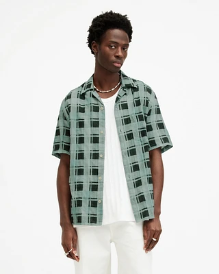 AllSaints Big Sur Checked Relaxed Fit Shirt,, Size: