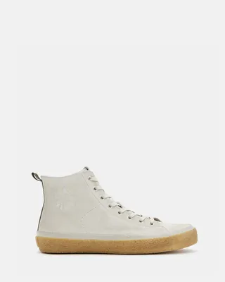 AllSaints Crister Logo Leather High Top Trainers,, Size: UK