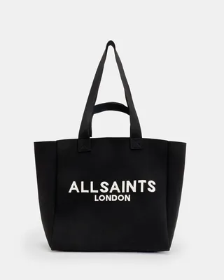 AllSaints Izzy Logo Print Knitted Tote Bag,, Size: One