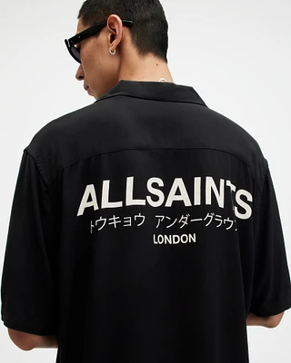 AllSaints Underground Logo Relaxed Fit Shirt,, Size: