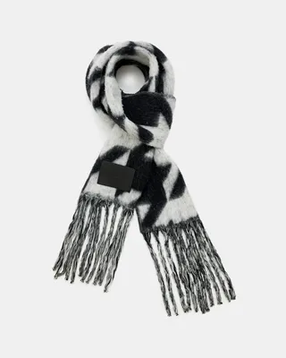 AllSaints Women's Anita Leopard Print Jacquard Scarf