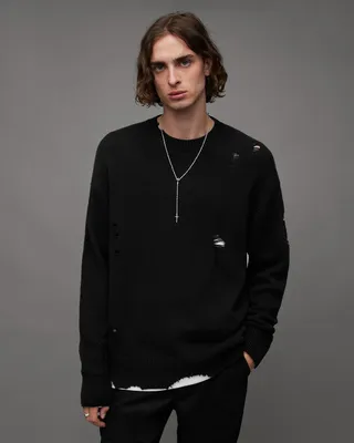 AllSaints Men's Wilder Crewneck Top - Black - Size M