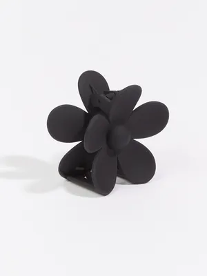 Large Matte Flower Claw Clip