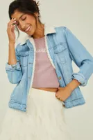 Fur Lined Denim Jacket