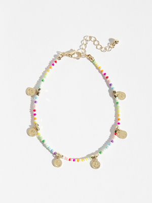 Smiley Beaded Anklet