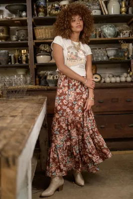 Adley Floral Maxi Skirt
