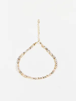 Layered Glass Beaded Anklet