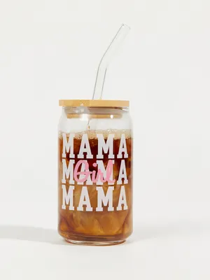 Girl Mama Latte Glass
