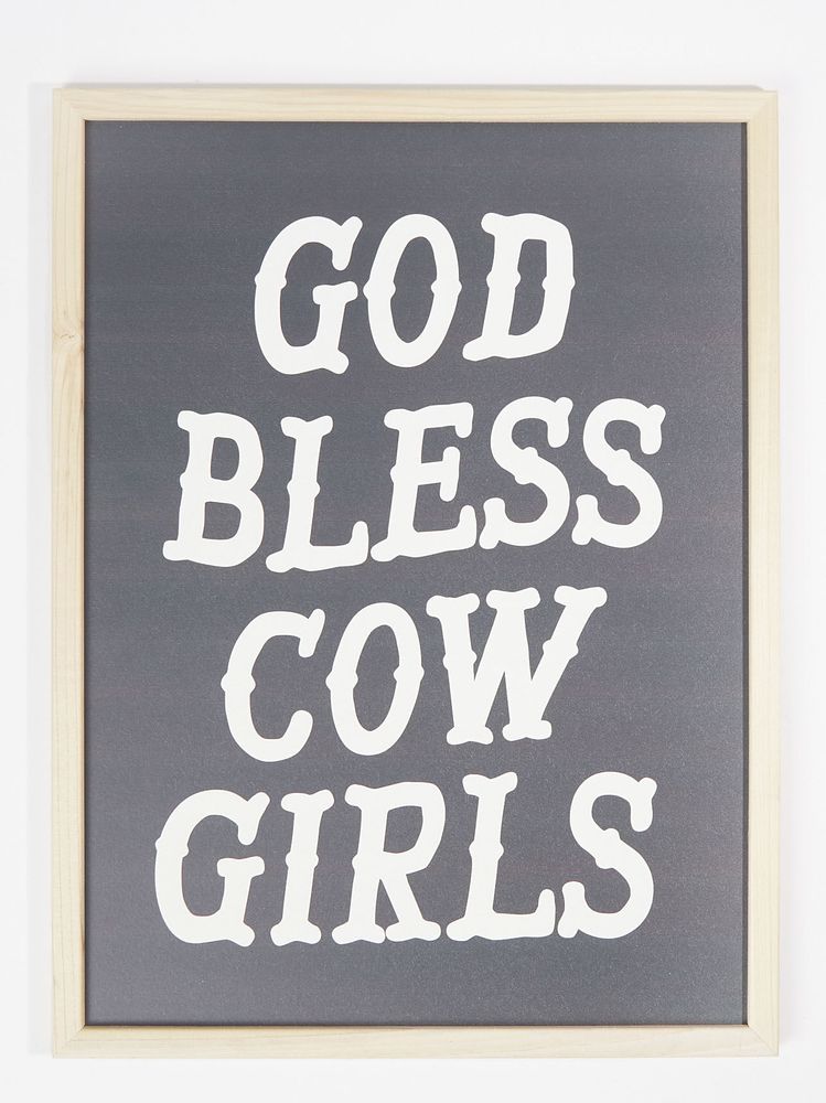 God Bless Cow Girls Wall Art