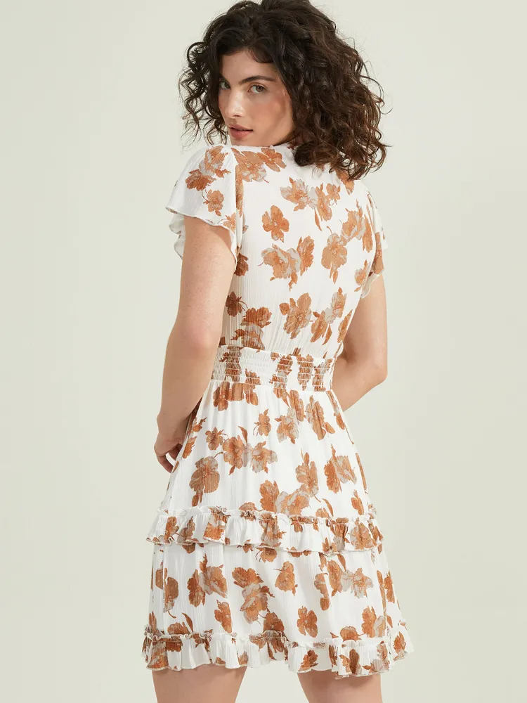 Calli Smocked Ruffle Mini Dress