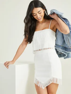 Cambrie Fringe Top