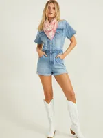 Amber Denim Romper