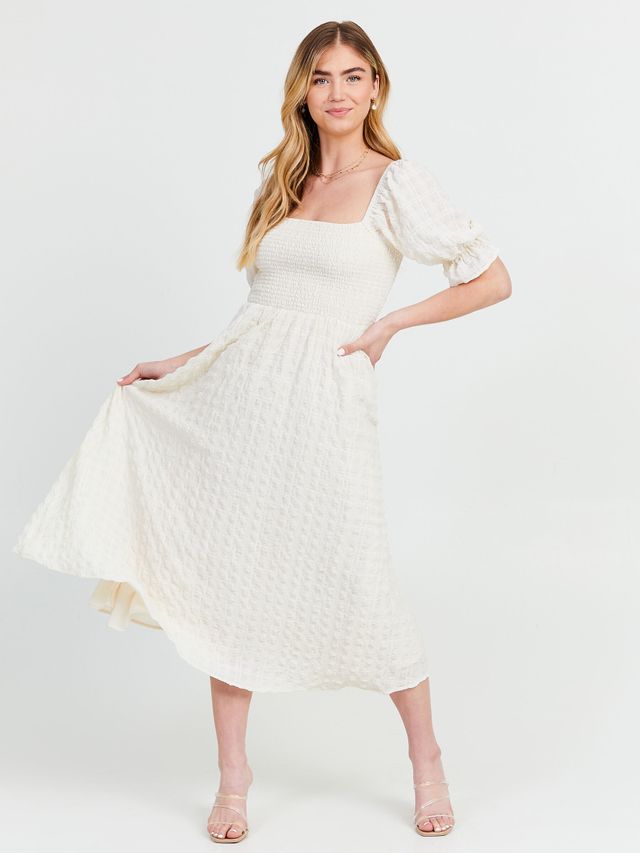 knee length dresses for ladies Altar'd State Sofia Strapless Midi Dress NWT – Our Sunshine Boutique main image 0