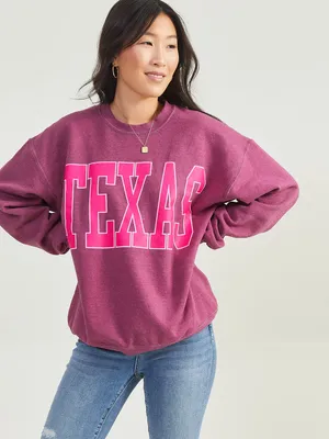 Texas Oversized Pullover Sweatshirt