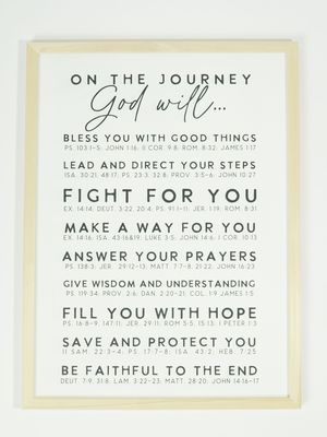 On The Journey God Will Wall Art