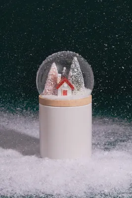 Red Snow Globe Candle