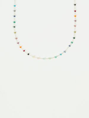 Multi-Color Glass Bead Necklace