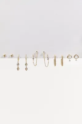 18K Gold Glitz Earring Set