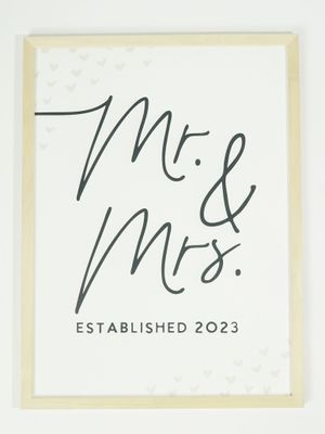 Mr. & Mrs. est. 2023 Wall Art