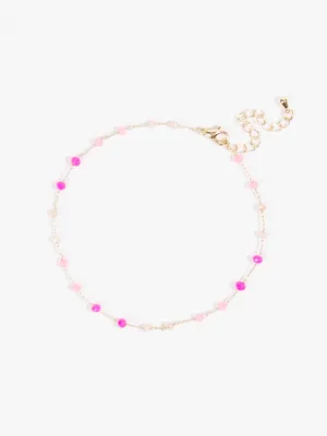 Dainty Glass Bead Anklet