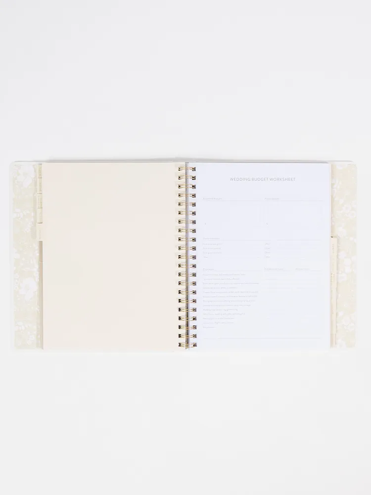 Floral Hardcover Wedding Planner Notebook