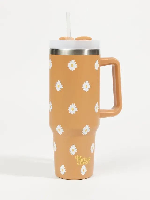 Altar'd State | Kait 40oz Insulated Cup with Handle | Cream | Material: Stainless-Steel (BPA Free) 