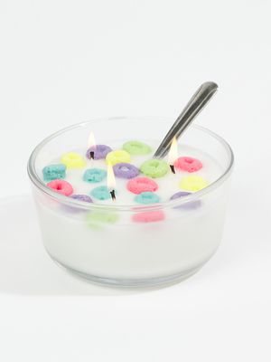 Fruit Loops Cereal Bowl Candle