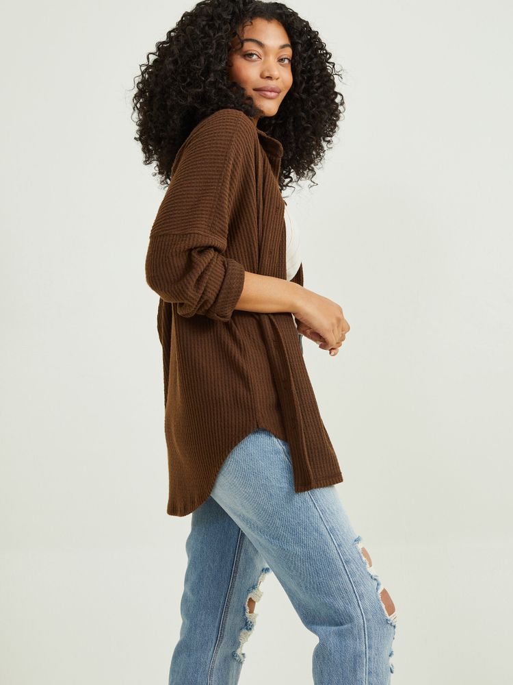 Leah Thermal Button Down