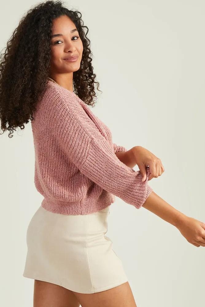 Astra Sequin Cropped Sweater