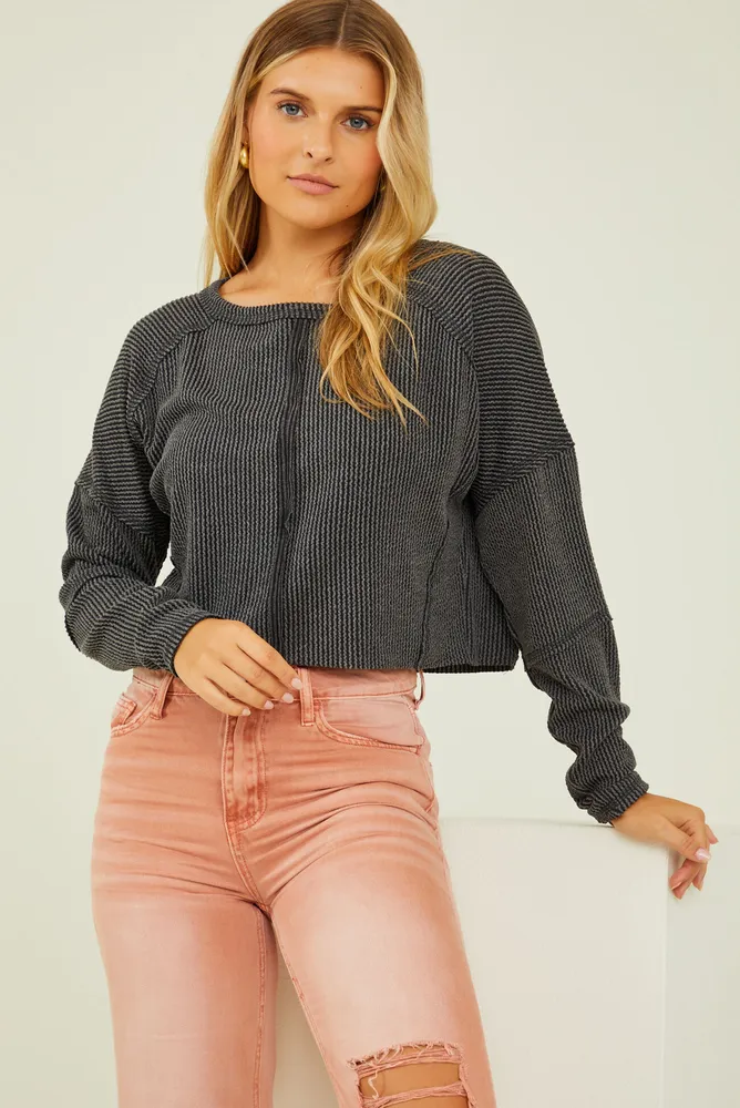 Rachel Ribbed Cropped Top