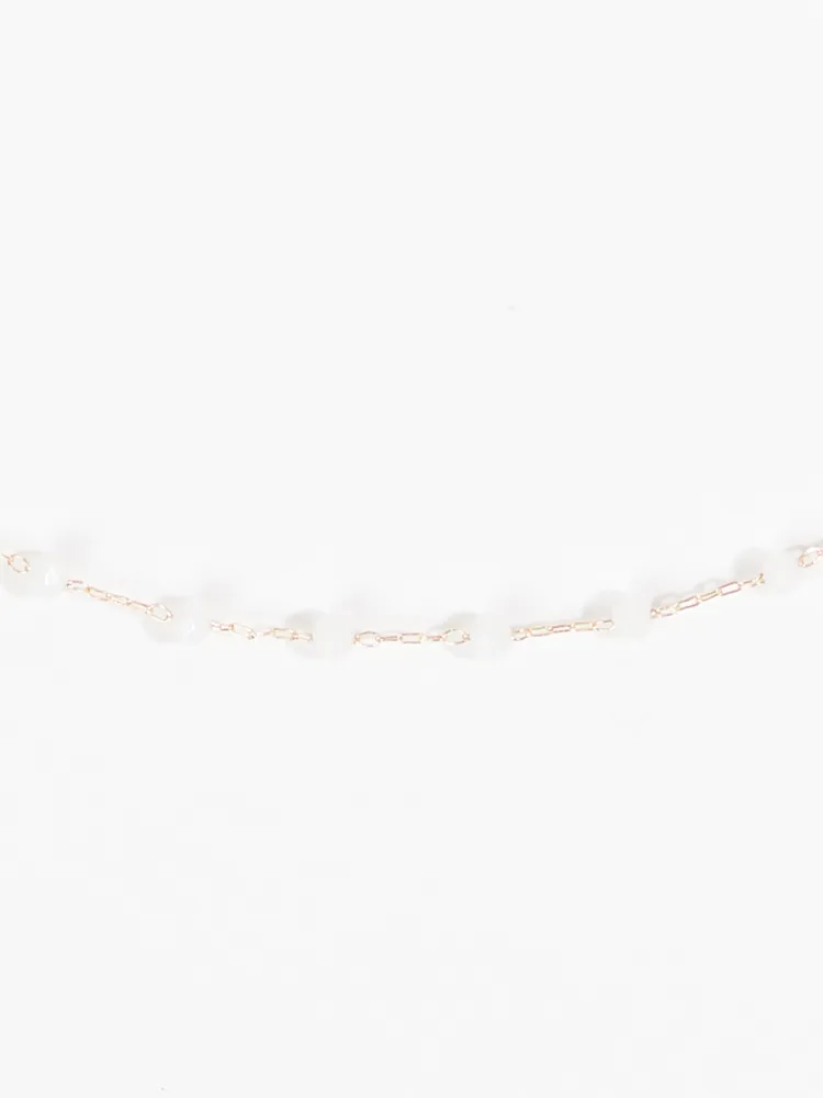 Dainty Chain Glass Beaded Necklace