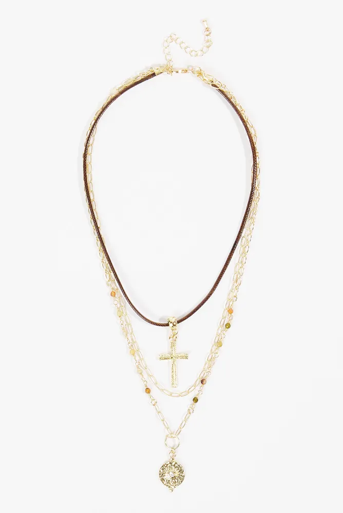 Stainless Steel Monogram Necklace S in Gold | Altar'd State