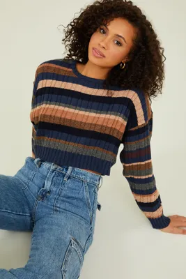 Parker Cropped Stripe Sweater