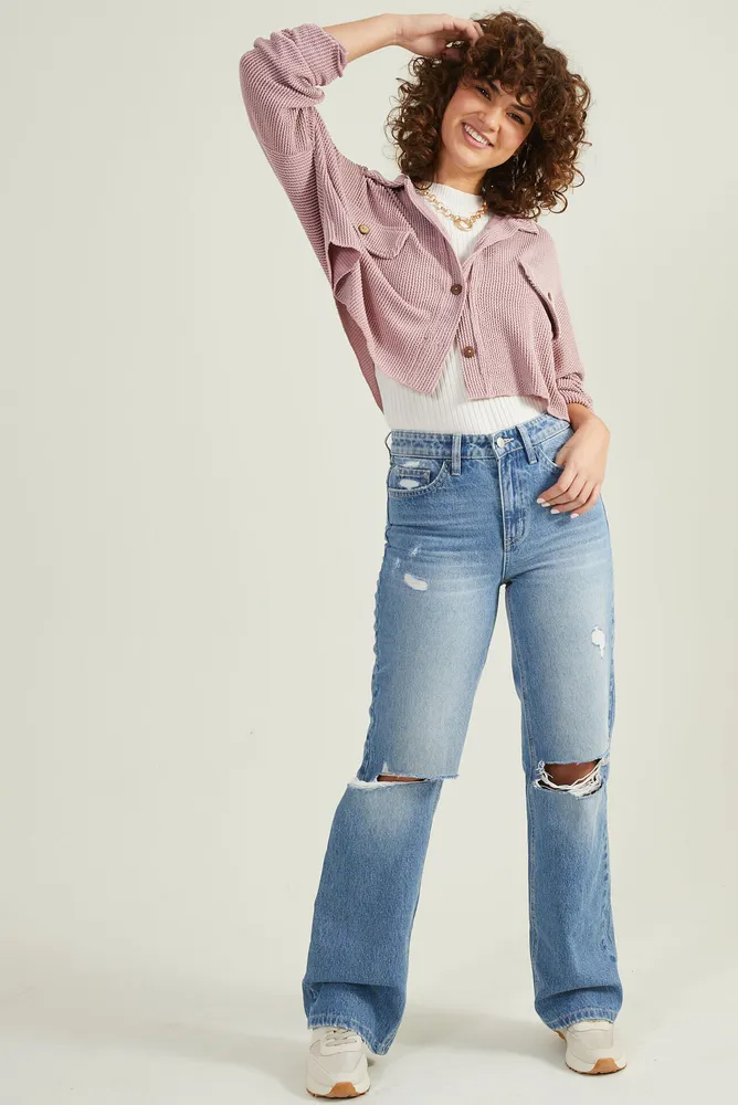 Brooke Cropped Button Top